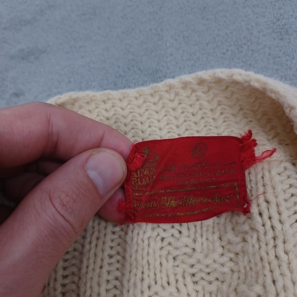 Vintage Sears‎ Sweater Mens XL Beige Kings Road Cardigan Knit 70s - Picture 4 of 7